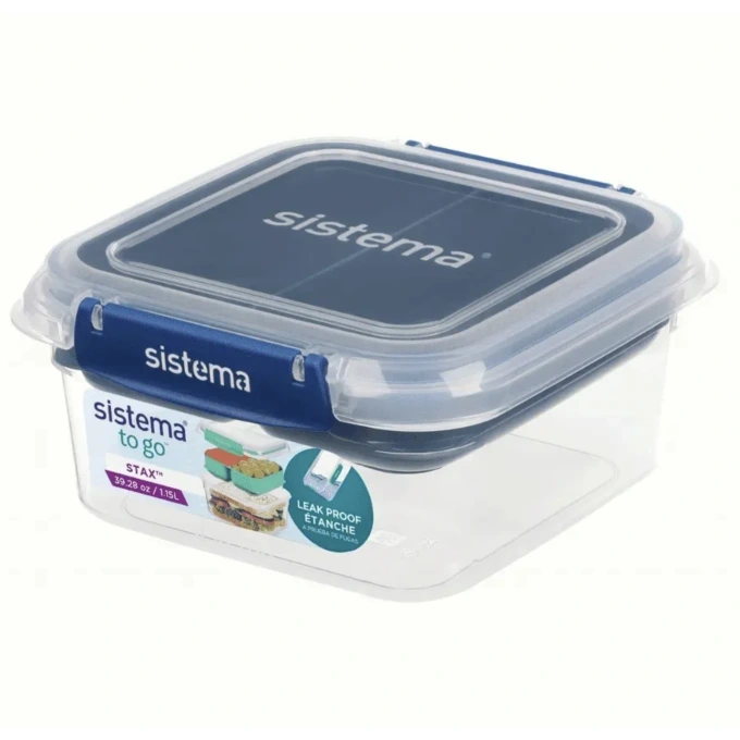 Pojemnik 1,15l Square Stax To Go niebieski